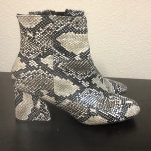 ASOS Roma ankle boots in snake